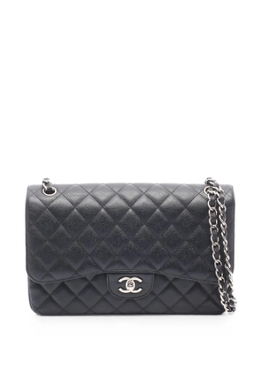 CHANEL Pre-Owned 2013-2014 jumbo Classic Double Flap shoulder bag - Black