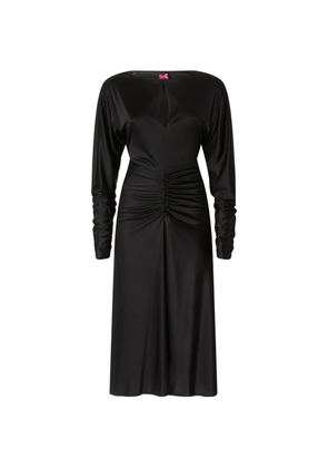 PINKO ruched long-sleeve dress - Black