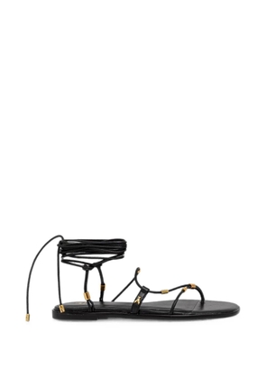 Patrizia Pepe wrap-around Fly-motif sandals - Black