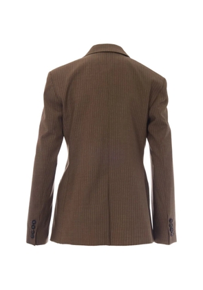 Max Mara pinstripe double-breasted blazer - Brown