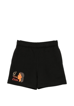 Melt graphic-print shorts - Black