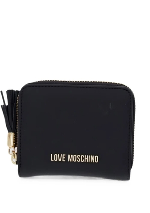 Love Moschino logo-plaque tassel-detail wallet - Black