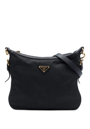 Prada Pre-Owned 2013-2026 Saffiano Trimmed Tessuto Zip Top crossbody bag - Black