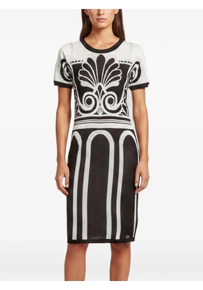 Versace Jeans Couture short-sleeve knitted midi dress - Black