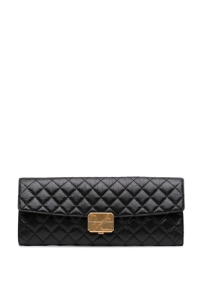 CHANEL Pre-Owned 2018-2019 Paris Hamburg Quilted Aged Calfskin clutch bag - Black