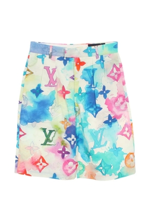 Louis Vuitton Pre-Owned watercolor Monogram shorts - White