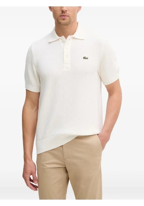 Lacoste logo-patch polo shirt - White