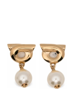 Ferragamo Gancio pearl-drop earrings - Gold