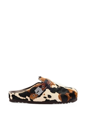 Scholl Grace cow-print sneakers - White