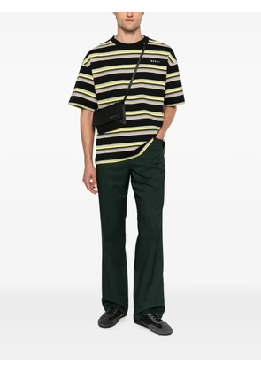 Marni striped logo-print cotton T-shirt - Black