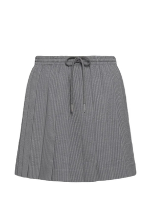 Thom Browne drawstring pleated mini skirt - Grey
