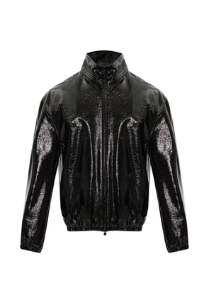 Courrèges stand-up collar vinyl jacket - Black