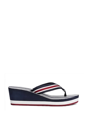 Tommy Hilfiger platform striped sandals - Blue
