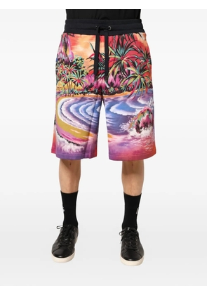 Dolce & Gabbana graphic-print bermuda shorts - Red
