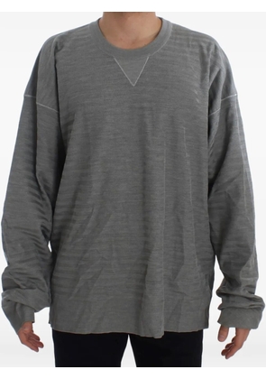 Dolce & Gabbana chevron-knit crew-neck sweater - Grey