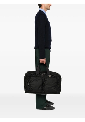 Prada Re-Nylon logo-plaque luggage bag - Black