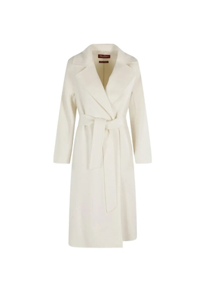 Max Mara belted-waist notch-lapel coat - Neutrals