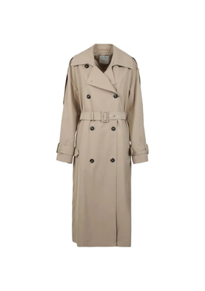 Sportmax double-breasted belted trench coat - Neutrals