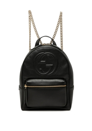 Gucci Pre-Owned 2000-2015 Pebbled Calfskin Soho Chain backpack - Black