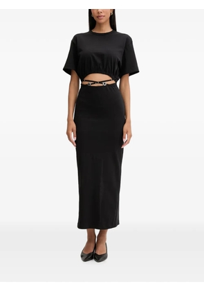 PINKO cut-out embellished-detail midi dress - Black