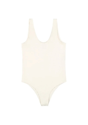 120% Lino scoop-neck sleeveless body - Neutrals