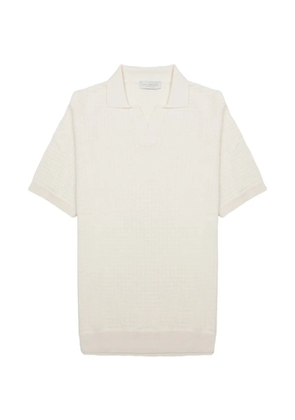 LUIGI GENTILE open-knit short-sleeve T-shirt - Neutrals