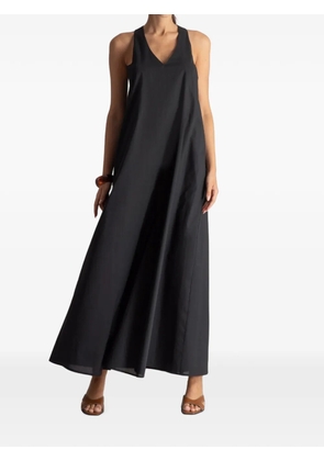 MOUTAKI V-neck poplin maxi dress - Black