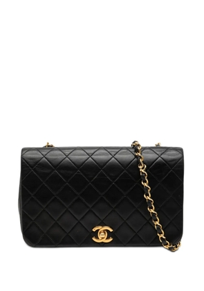 CHANEL Pre-Owned 1989-1991 CC Quilted Lambskin Full Flap crossbody bag - Black