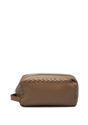 Bottega Veneta Pre-Owned 2007-2011 Intrecciato Trimmed Cervo Toiletry pouch - Brown