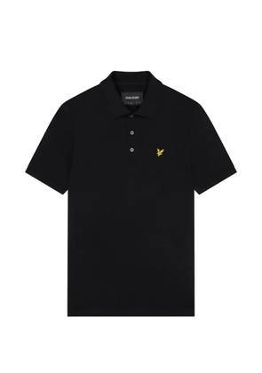 Lyle & Scott logo-patch cotton polo shirt - Black