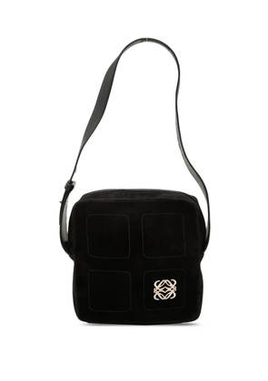 Loewe Pre-Owned 2011 Suede Anagram shoulder bag - Black