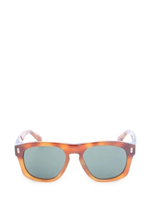 Brunello Cucinelli tortoiseshell-effect square-frame sunglasses - Brown