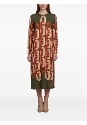 424 Prometheus Placcée swing midi dress - Green
