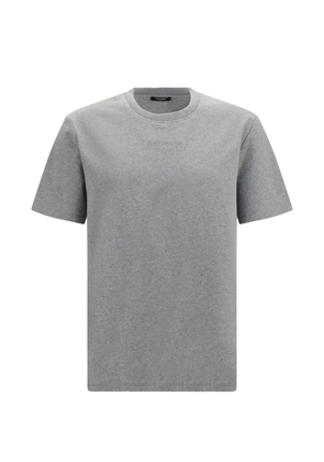 Balmain embroidered logo-patch T-shirt - Grey
