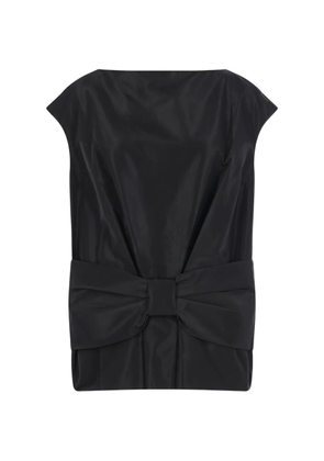 Simone Rocha bow-detail peplum top - Black