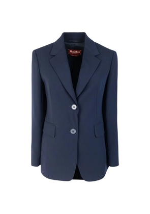Max Mara single-breasted notched-lapels blazer - Blue