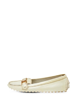 Louis Vuitton Pre-Owned LV logo-detail loafers - Neutrals