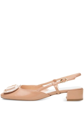 Poche Paris block-heel slingback pumps - Neutrals