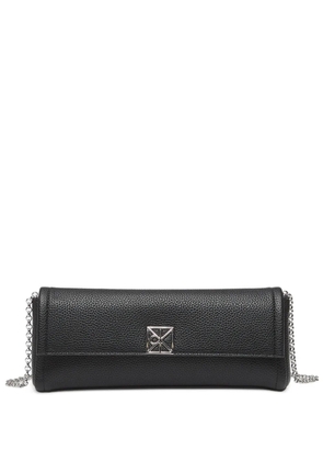 Calvin Klein logo-plaque chain-strap clutch bag - Black