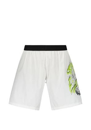 Plein Sport graphic-print swim shorts - White