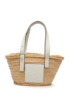 Loewe Pre-Owned 2000-2026 Small Raffia Anagram Basket tote bag - White
