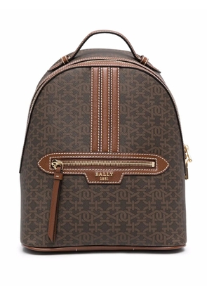 Bally Daffi monogram-print backpack - Brown