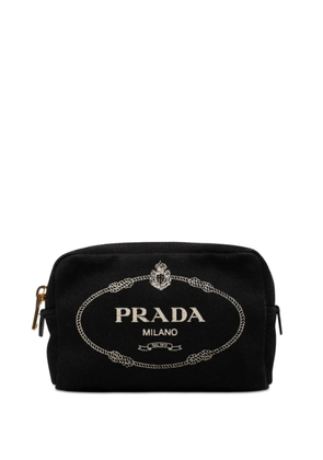 Prada Pre-Owned 2010-2026 Canvas Canapa Logo pouch - Black