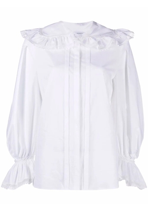 Alberta Ferretti ruffled long-sleeved blouse - White