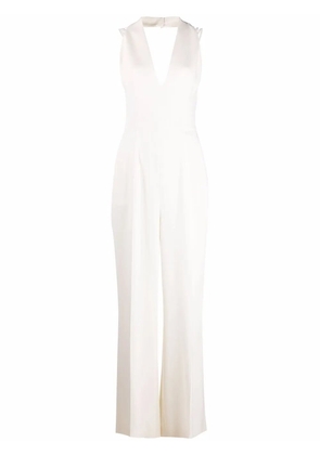 Alberta Ferretti sleeveless halterneck jumpsuit - White