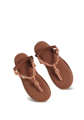 Flòwze Flò knot-detail touch-strap sandals - Brown