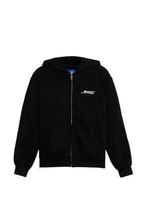 Awake NY logo-print zip-up hoodie - Black