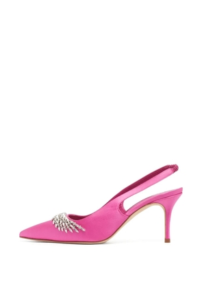 Manolo Blahnik Terala crystal-embellished slingback pumps - Pink