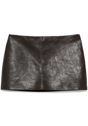 KHAITE The Jett mini skirt - Brown