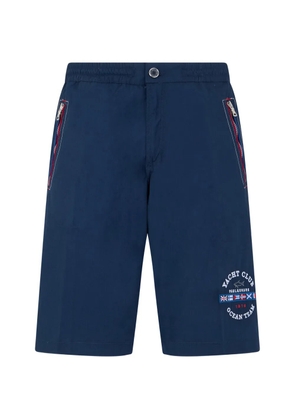 Paul & Shark logo-embroidered elasticated shorts - Blue